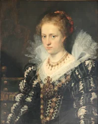 Porträtt av Jacqueline van Caestre, fru till Jean Charles de Cordes